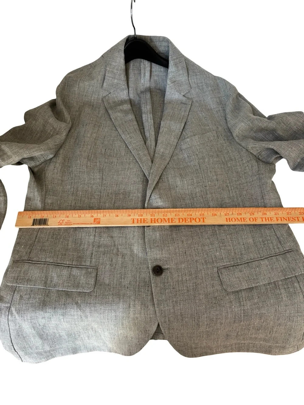 Banana Republic Men’s Heritage Collection Gray Slim Fit Linen-Blend Blazer 46L